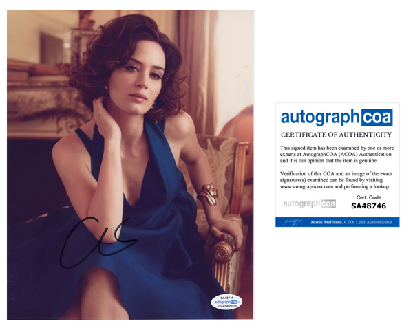 Emily Blunt Sexy Signed Autograph 8x10 Photo ACOA