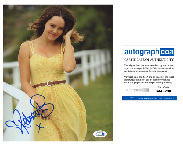 Rebecca Breeds Clarice Signed Autograph 8x10 Photo ACOA