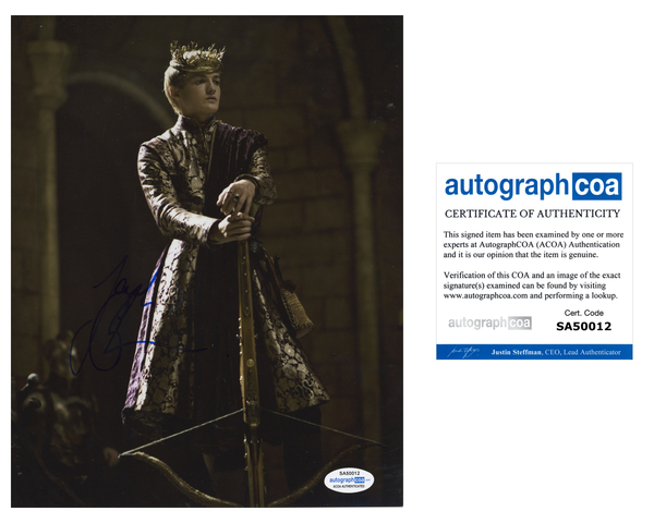 Jack Gleeson Game of Thrones Signed Autograph 8x10 Photo ACOA #8
