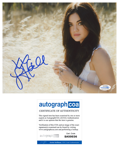 Lucy Hale Sexy Signed Autograph 8x10 Photo ACOA Pretty little Liars
