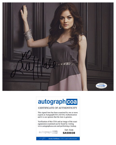 Lucy Hale Sexy Signed Autograph 8x10 Photo ACOA Pretty little Liars