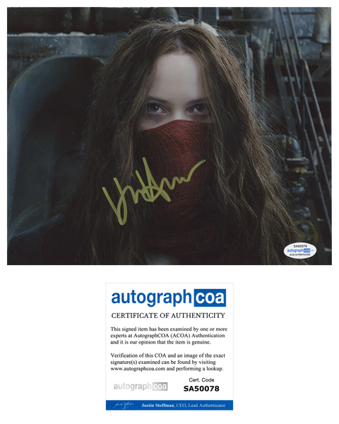 Hera Hilmar Mortal Engines Signed Autograph 8x10 Photo ACOA