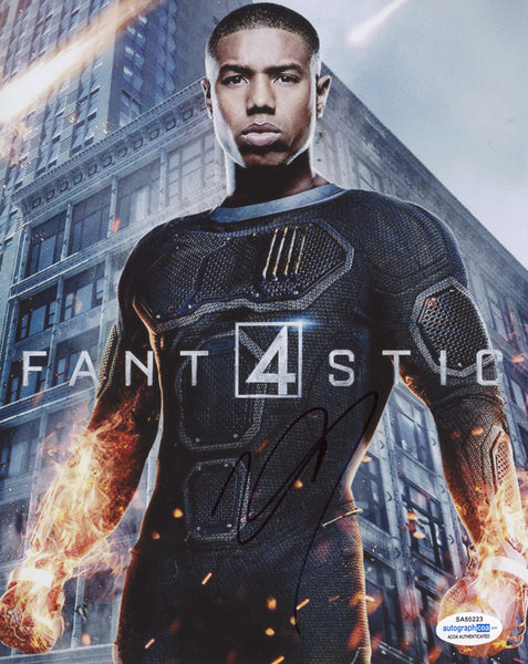 Michael B Jordan Fantastic Four Signed Autograph 8x10 Photo ACOA