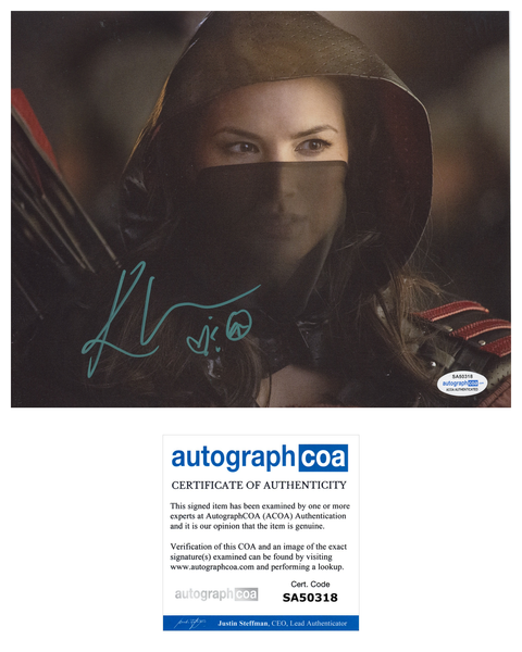 Katrina Law Arrow Signed Autograph 8x10 Photo ACOA