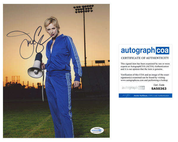 Jane Lynch Glee Signed Autograph 8x10 Photo ACOA