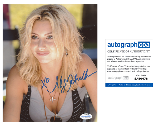 Aly Michalka Sexy Signed Autograph 8x10 Photo ACOA