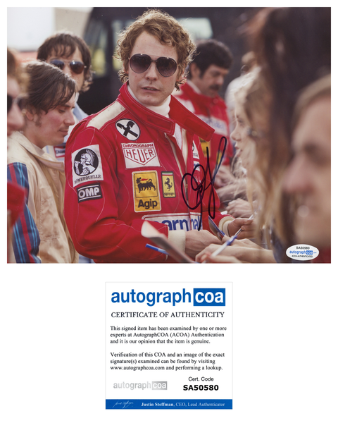 Daniel Bruhl Rush Signed Autograph 8x10 Photo ACOA