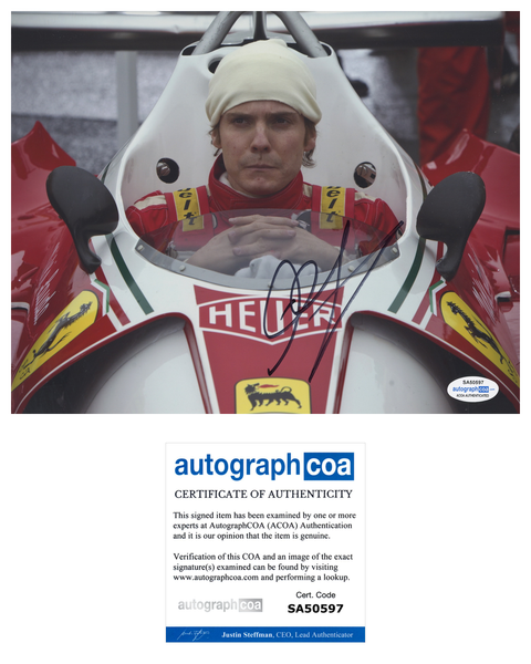 Daniel Bruhl Rush Signed Autograph 8x10 Photo ACOA