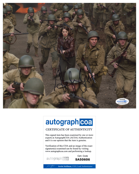 Hayley Atwell Captain America Peggy Carter Signed Autograph 8x10 Photo ACOA