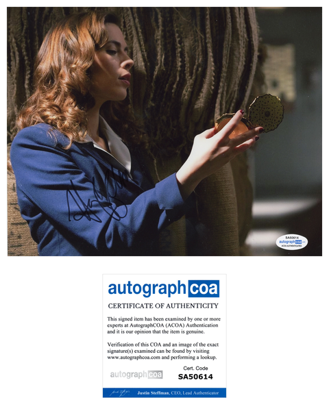 Hayley Atwell Captain America Peggy Carter Signed Autograph 8x10 Photo ACOA