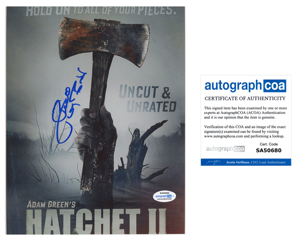 Tony Todd Hatchet Signed Autograph 8x10 Photo ACOA