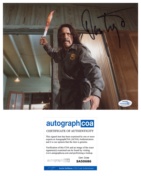 Danny Trejo Machete Signed Autograph 8x10 Photo ACOA