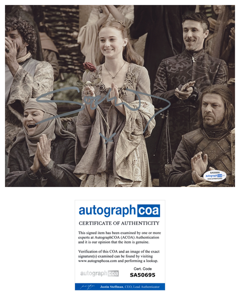Sophie Turner Sexy Game of Thrones Signed autograph 8x10 Photo ACOA