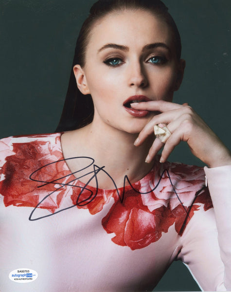 Sophie Turner Sexy Game of Thrones Signed Autograph 8x10 Photo ACOA