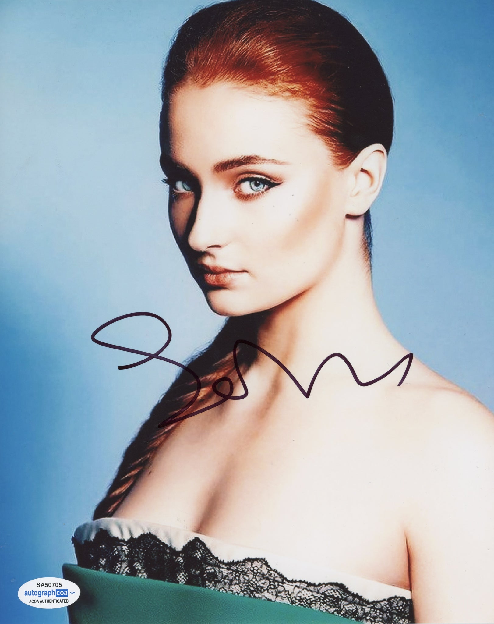 Sophie Turner Sexy Game of Thrones Signed Autograph 8x10 Photo ACOA