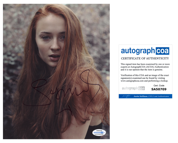 Sophie Turner Sexy Signed Autograph 8x10 Photo ACOA