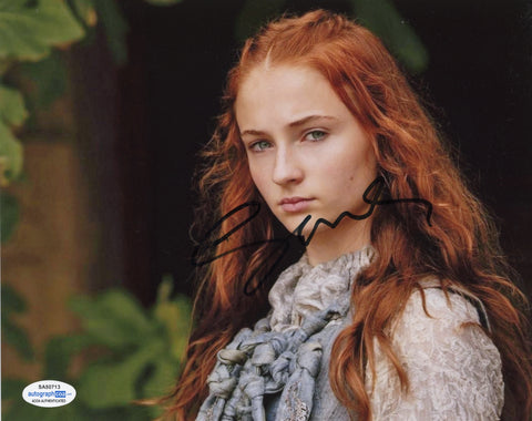 Sophie Turner Game of Thrones Signed Autograph 8x10 Photo ACOA