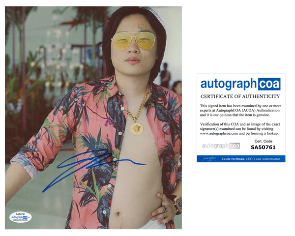 Jimmy O Yang Crazy Rich Asians Signed Autograph 8x10 Photo ACOA