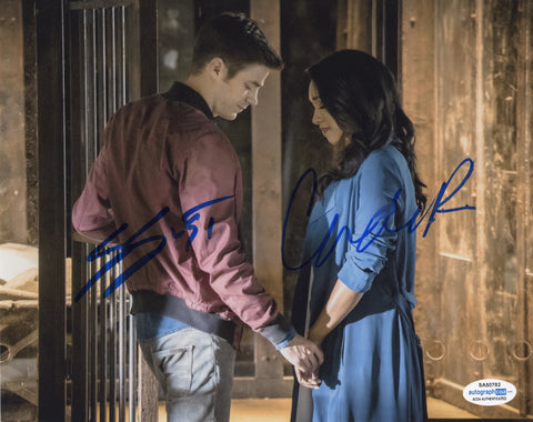 Grant Gustin Candice Patton Signed Autograph 8x10 Photo ACOA WestAllen