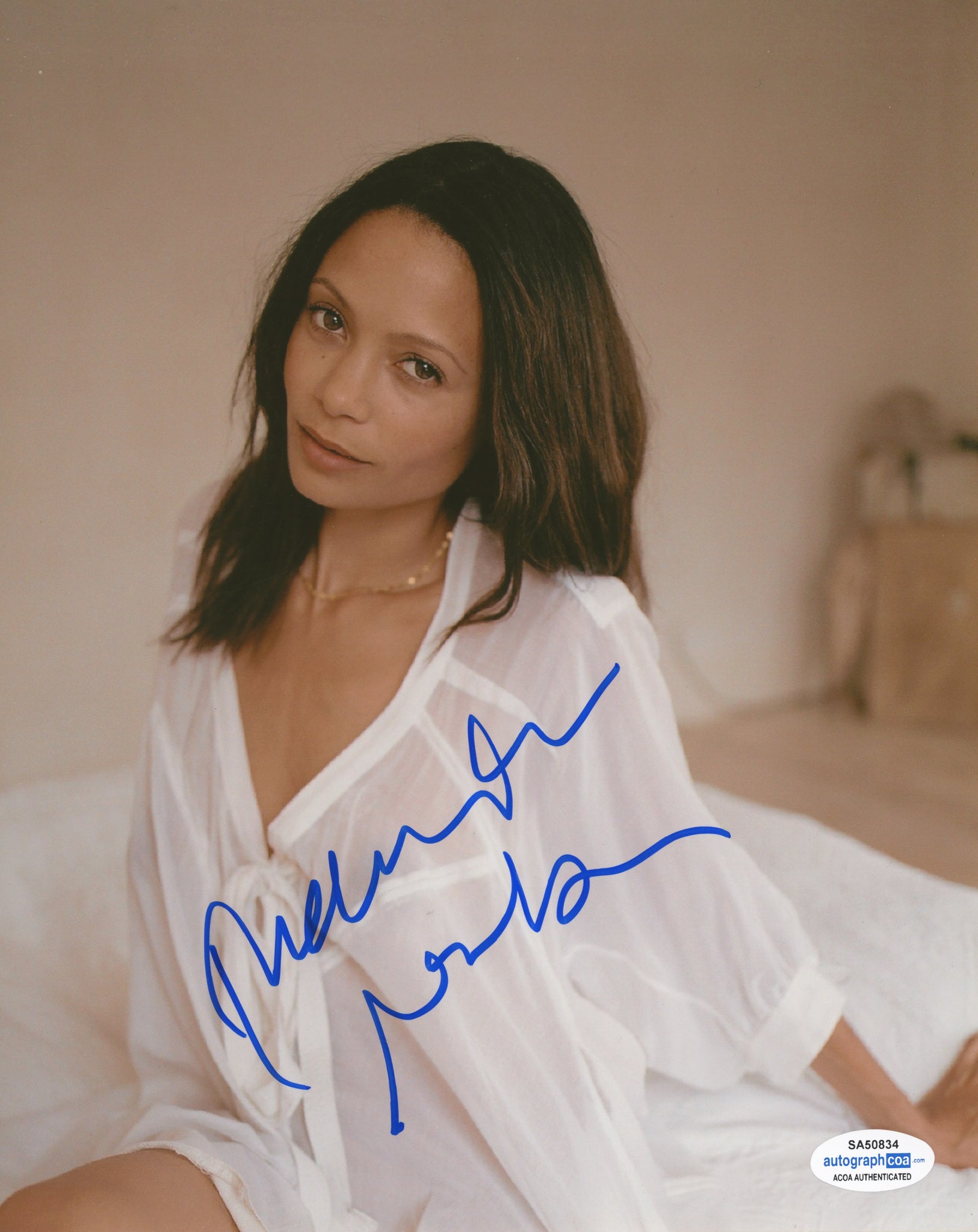 Thandie Newton Sexy Signed Autograph 8x10 Photo ACOA