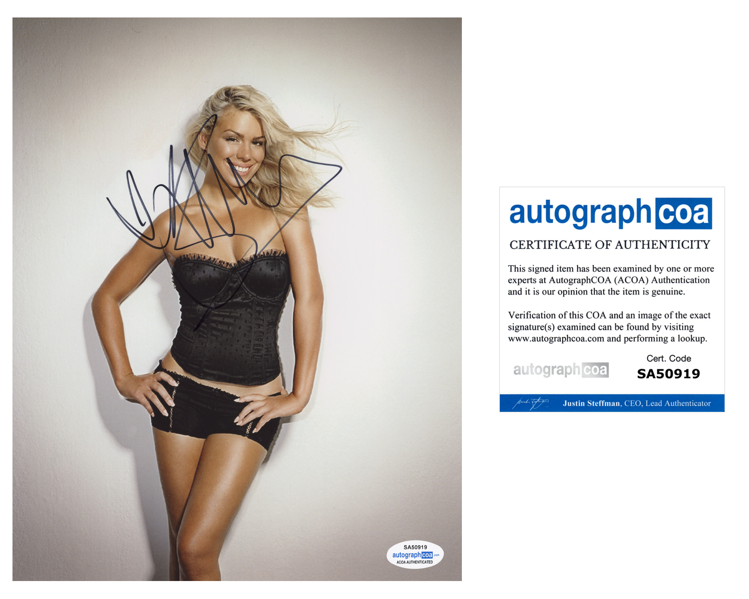 Billie Piper Sexy Call Girl Signed Autograph 8x10 Photo ACOA