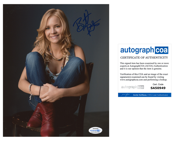Britt Robertson Secret Circle Signed Autograph 8x10 Photo ACOA