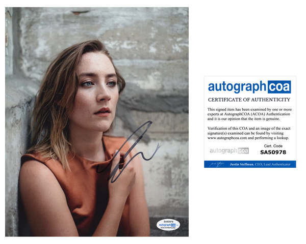 Saoirse Ronan Sexy Signed Autograph 8x10 Photo ACOA