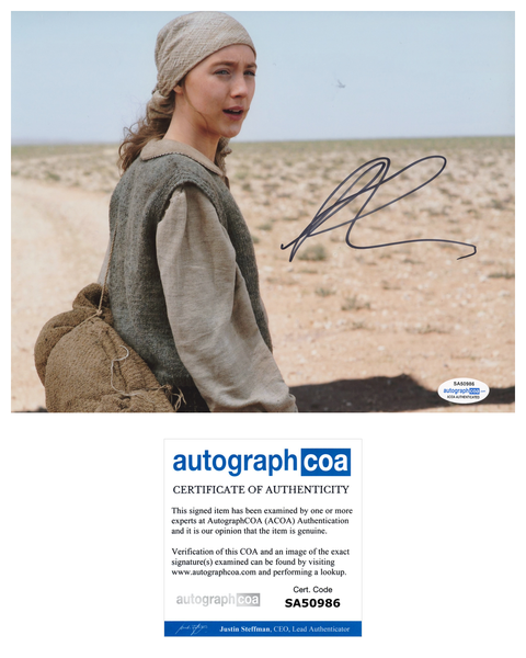 Saoirse Ronan Signed Autograph 8x10 Photo ACOA