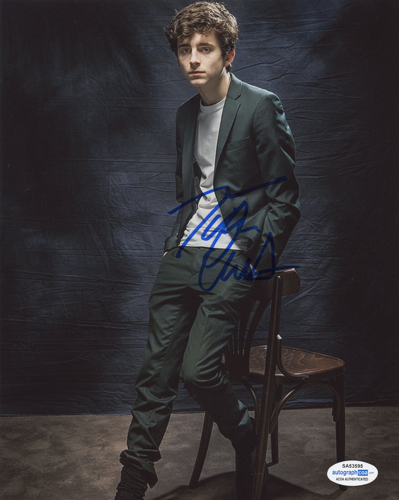 Timothee Chalamet Call Me By Your Name Signed Autograph 8x10 Photo ACOA ...