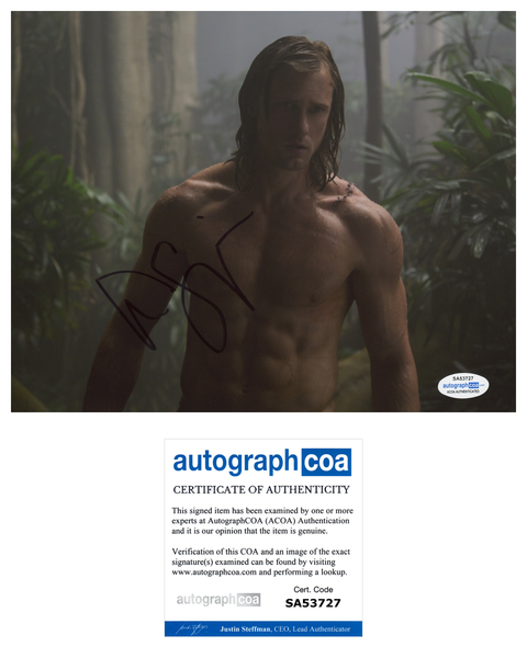 Alexander Alex Skarsgard Tarzan Signed Autograph 8x10 Photo ACOA