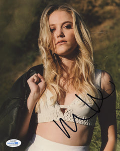 Maika Monroe Sexy Signed Autograph 8x10 Photo ACOA