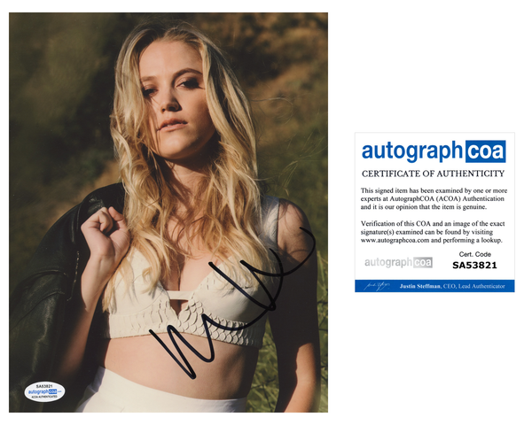 Maika Monroe Sexy Signed Autograph 8x10 Photo ACOA