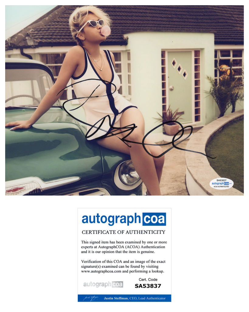 Rita Ora Sexy Signed Autograph 8x10 Photo ACOA | Outlaw Hobbies Authentic  Autographs