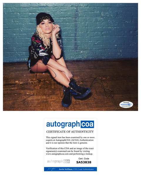 Rita Ora Sexy Signed Autograph 8x10 Photo ACOA