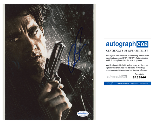 Clive Owen Sin City Signed Autograph 8x10 Photo ACOA