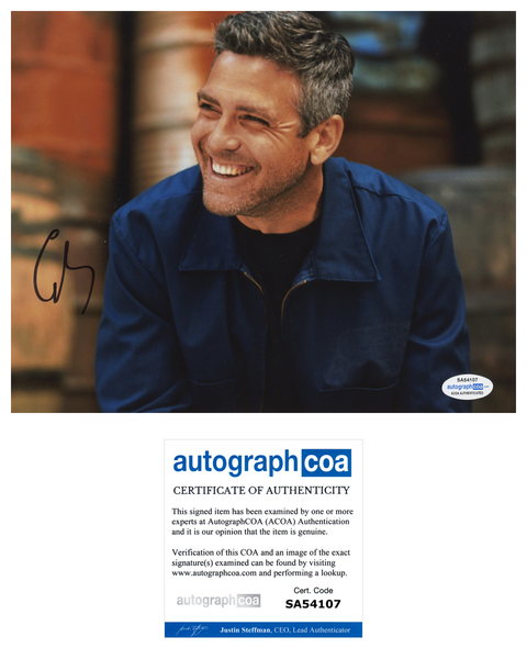 George Clooney ER Signed Autograph 8x10 Photo ACOA