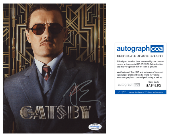 Joel Edgerton Great Gatsby Signed Autograph 8x10 Photo ACOA