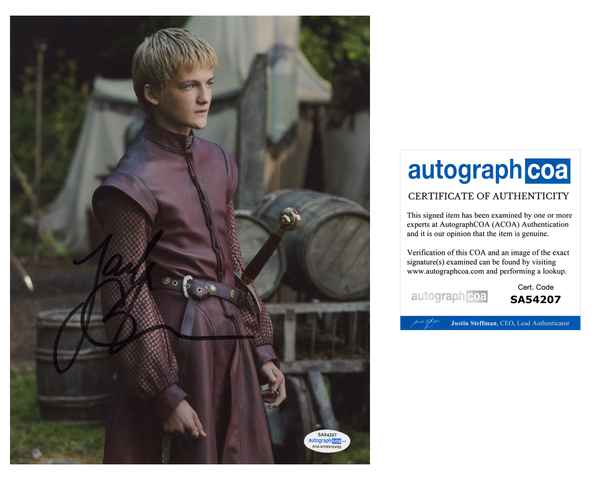 Jack Gleeson Game of Thrones Signed Autograph 8x10 Photo ACOA
