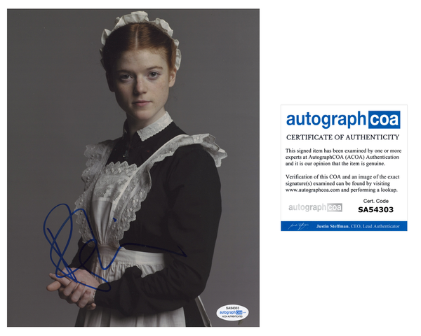 Rose Leslie Downton Abbey Signed Autograph 8x10 Photo ACOA