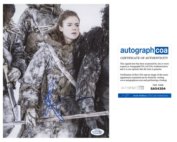 Rose Leslie Game of Thrones Signed Autograph 8x10 Photo ACOA