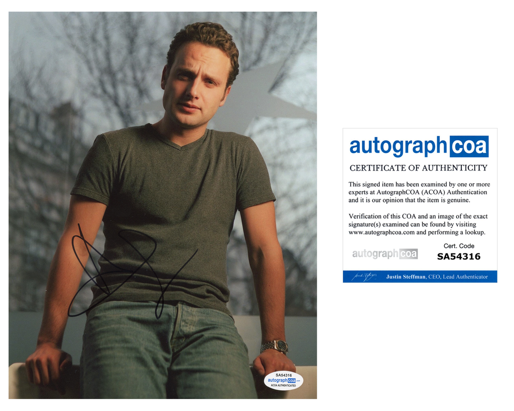 Andy Rincon Autograph Andrew Lincoln Love Actually Signed Autograph 8x10 Photo ACOA | Outlaw ...