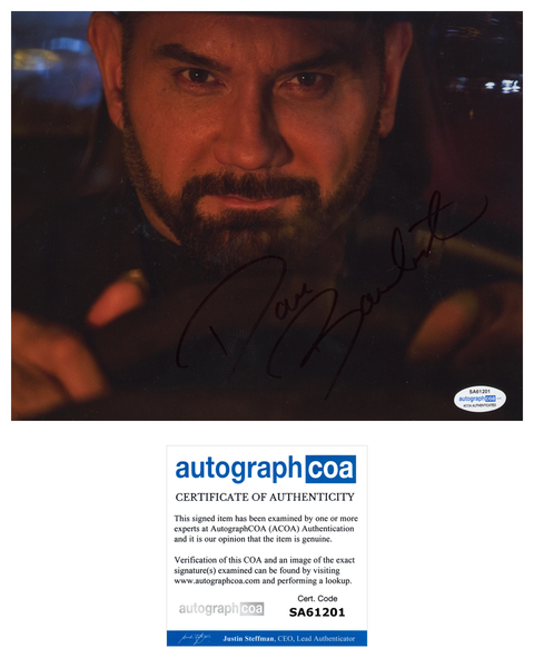 Dave Bautista 007 Bond Spectre Signed Autograph 8x10 Photo ACOA