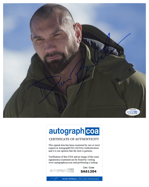 Dave Bautista 007 Bond Spectre Signed Autograph 8x10 Photo ACOA