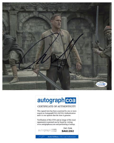 Charlie Hunnam King Arthur Signed Autograph 8x10 Photo ACOA