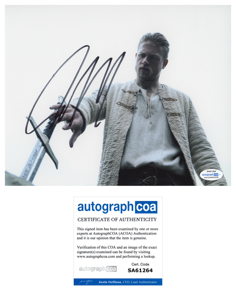 Charlie Hunnam King Arthur Signed Autograph 8x10 Photo ACOA
