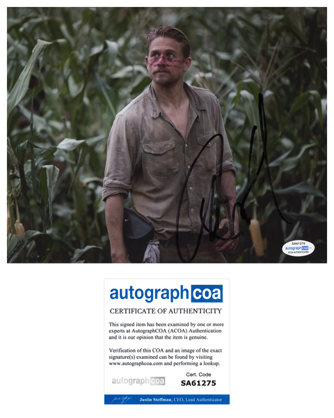 Charlie Hunnam Lost City of Z Signed Autograph 8x10 Photo ACOA