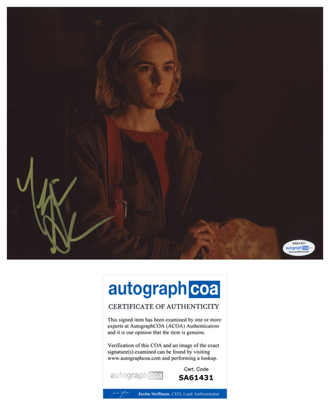 Kiernan Shipka CAOS Sabrina Signed Autograph 8x10 Photo