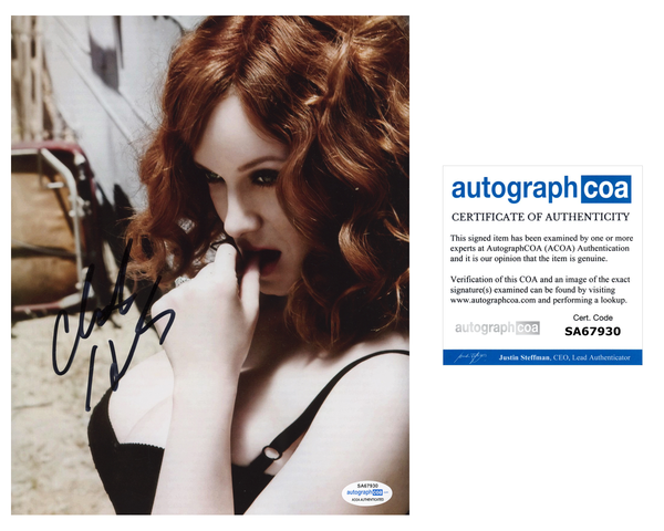 Christina Hendricks Sexy Signed Autograph 8x10 Photo ACOA