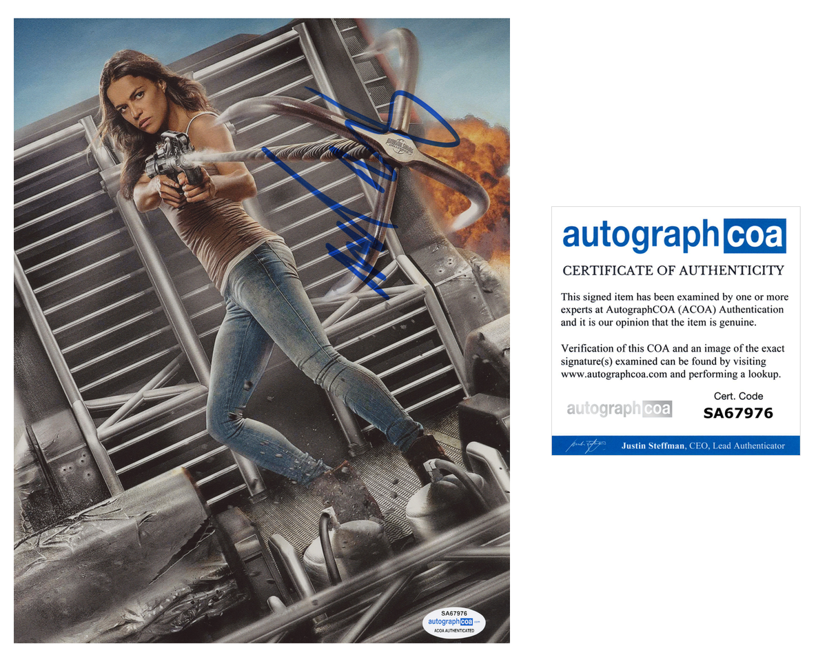Michelle Rodriguez Fast and Furious Signed Autograph 8x10 Photo ACOA ...