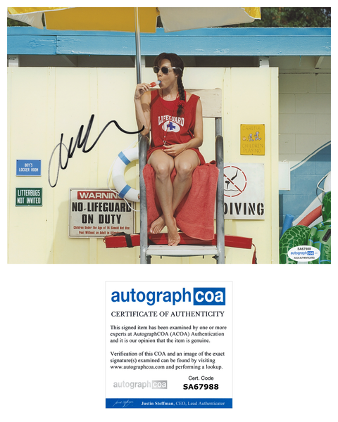 Aubrey Plaza Sexy Signed Autograph 8x10 Photo ACOA